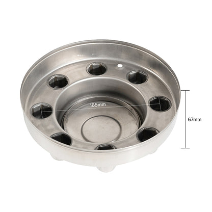 16" Stainless Steel Wheel Simulator Set 8 Lugs 4 Vent Holes for 1974-2000 Chevy GMC 3500, 1974-1998 Ford F350, 2008-2021 Ford E350/E450 Van, 1974-1999 Dodge Ram 3500