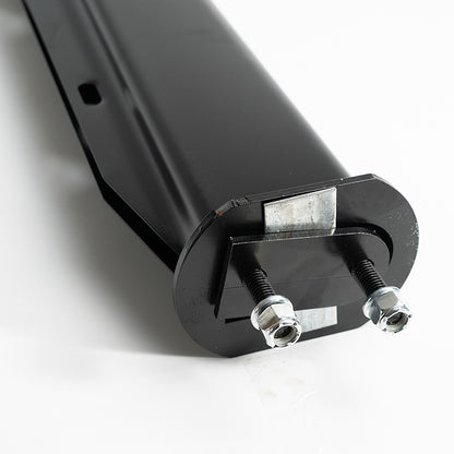 30" Black Powder Mud Flap Hanger Straight With 2-1/2" Bolt Circle For Semi Trucks