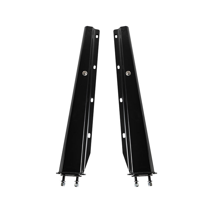 30" Black Powder Mud Flap Hanger Straight With 2-1/2" Bolt Circle For Semi Trucks