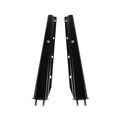 30" Black Powder Mud Flap Hanger Straight With 2-1/2" Bolt Circle For Semi Trucks