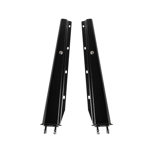30" Black Powder Mud Flap Hanger Straight With 2-1/2" Bolt Circle For Semi Trucks