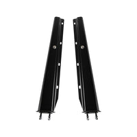 30" Black Powder Mud Flap Hanger Straight With 2-1/2" Bolt Circle For Semi Trucks