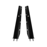 30" Black Powder Mud Flap Hanger Straight With 2-1/2" Bolt Circle For Semi Trucks