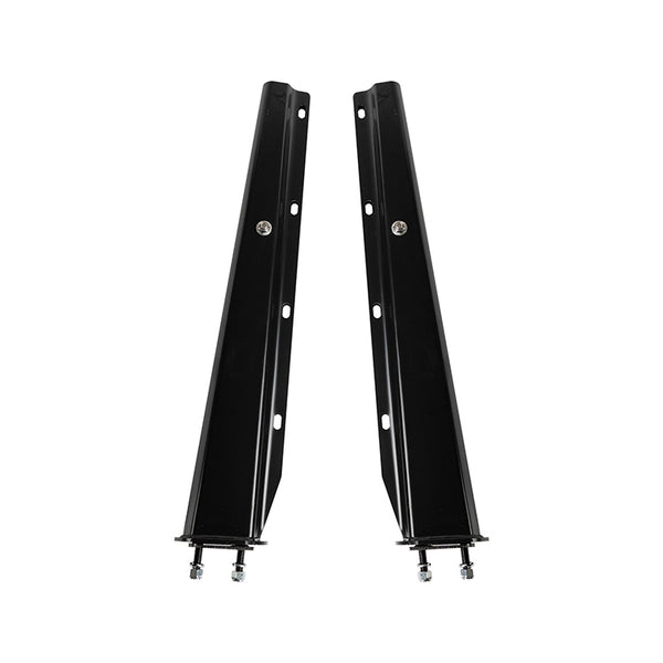 30" Black Powder Mud Flap Hanger Straight With 2-1/2" Bolt Circle For Semi Trucks