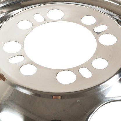 16" Stainless Steel Wheel Simulator Set 8 Lugs 4 Vent Holes for 1974-2000 Chevy GMC 3500, 1974-1998 Ford F350, 2008-2021 Ford E350/E450 Van, 1974-1999 Dodge Ram 3500