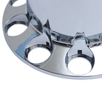 Flat Top Chrome ABS Rear Axle Covers Kit Hubcaps with 40 Pieces 33mm Thread on Lug Nut Covers for Semi Trucks