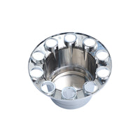 Flat Top Chrome ABS Rear Axle Covers Kit Hubcaps with 40 Pieces 33mm Thread on Lug Nut Covers for Semi Trucks