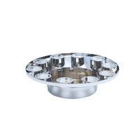 Flat Top Chrome ABS Front Axle Covers Kit Hubcaps with 20 Pieces 33mm Thread on Lug Nut Covers for Semi Trucks