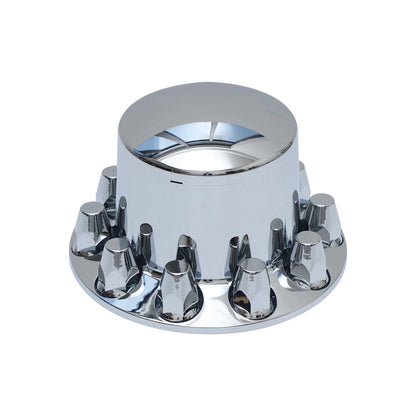Standard Chrome ABS Rear Axle Covers Kit Hubcaps with 40 Pieces 33mm Thread on Lug Nut Covers for Semi Trucks