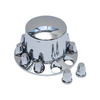 Standard Chrome ABS Rear Axle Covers Kit Hubcaps with 40 Pieces 33mm Thread on Lug Nut Covers for Semi Trucks