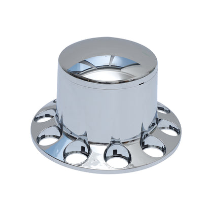 Standard Chrome ABS Rear Axle Covers Kit Hubcaps with 20 Pieces 33mm Thread on Lug Nut Covers for Semi Trucks