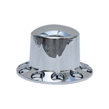 Standard Chrome ABS Rear Axle Covers Kit Hubcaps with 40 Pieces 33mm Thread on Lug Nut Covers for Semi Trucks