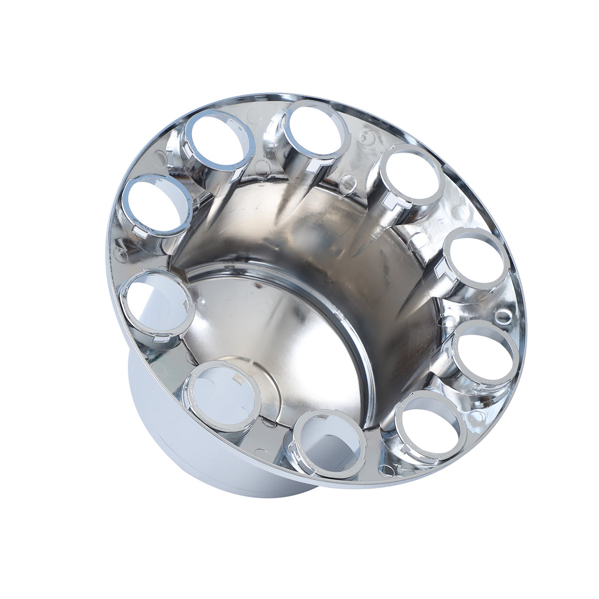 Standard Chrome ABS Rear Axle Covers Kit Hubcaps with 40 Pieces 33mm Thread on Lug Nut Covers for Semi Trucks
