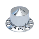 Spiked Chrome ABS Rear Axle Covers Kit Hubcaps with 40 Pieces 33mm Thread on Lug Nut Covers for Semi Trucks